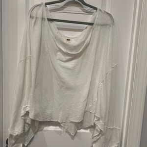 We the free white flowy oversized top